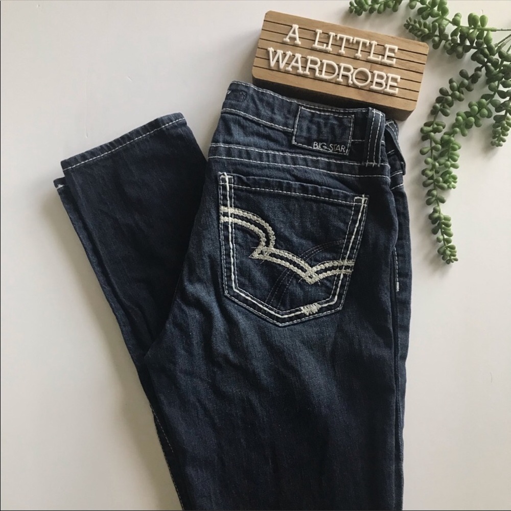 Big Star Casey Dark Wash Low Rise Skinny Jeans